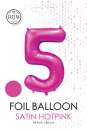 XXL Folienballon Zahl 5 Satin Pink